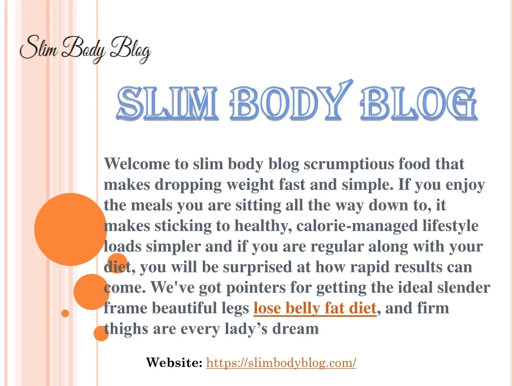 welcome to slim body blog scrumptious food that