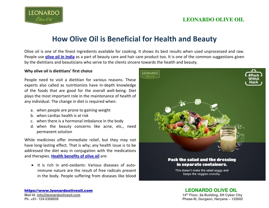 leonardo olive oil