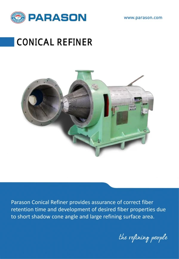 Conical Refiner Pulp Paper Machine