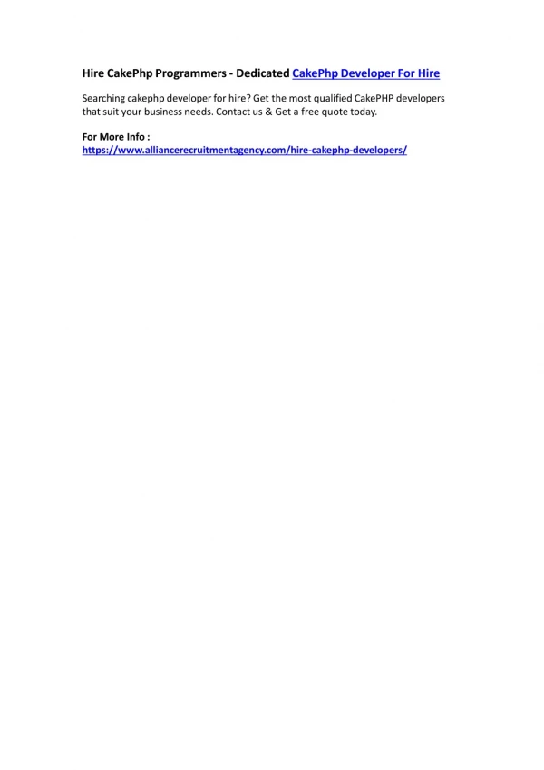 hire cakephp programmers dedicated cakephp