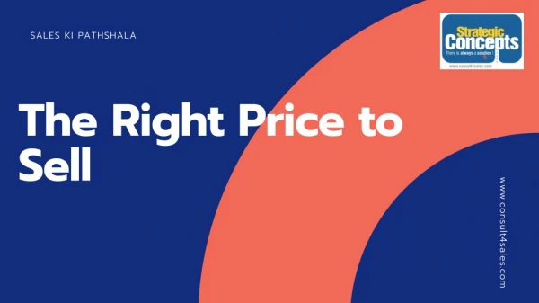 The right price to sell