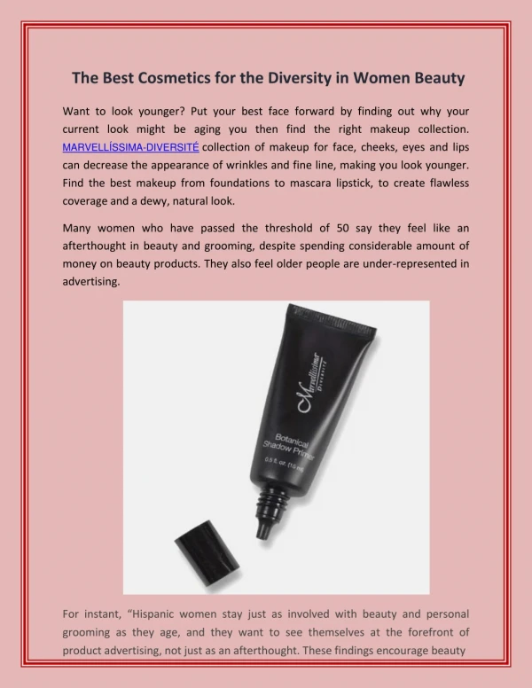 the best cosmetics for the diversity in women
