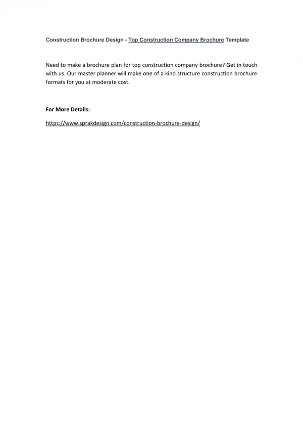 construction brochure design top construction