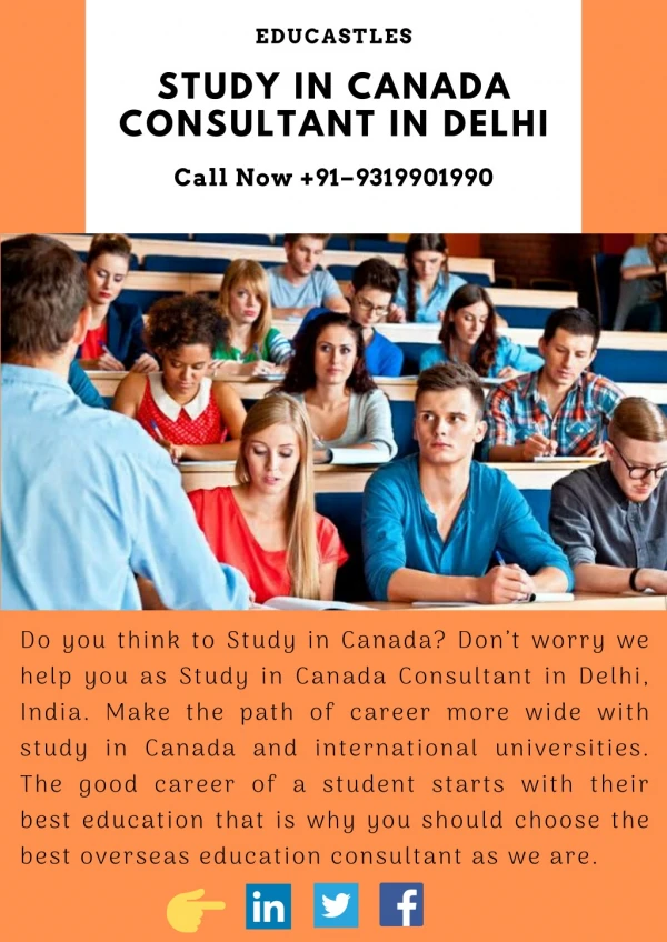 Study in Canada with Study in Canada Consultant in Delhi