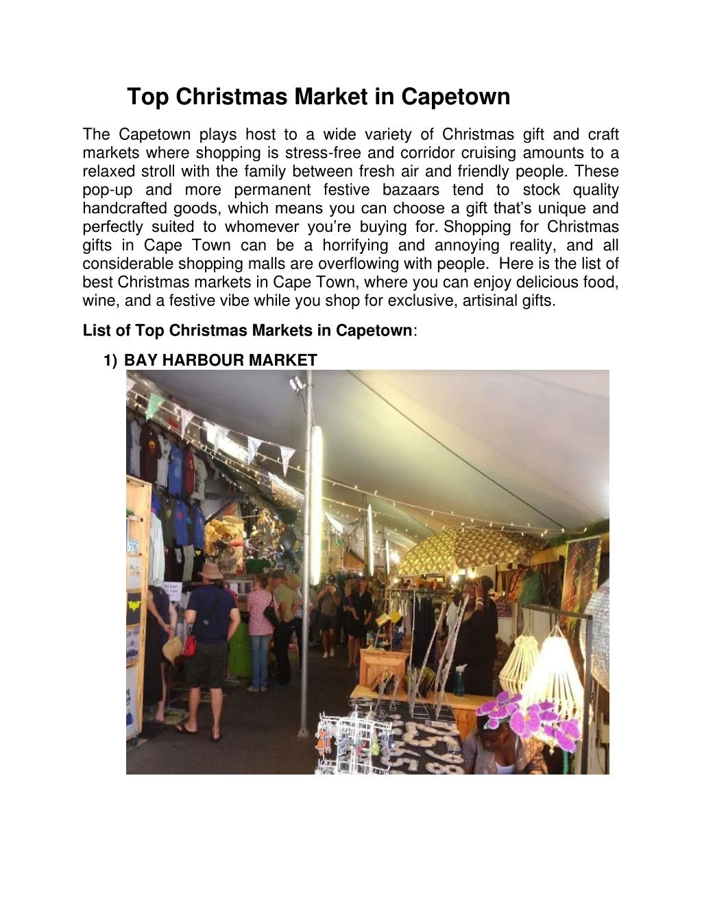 top christmas market in capetown