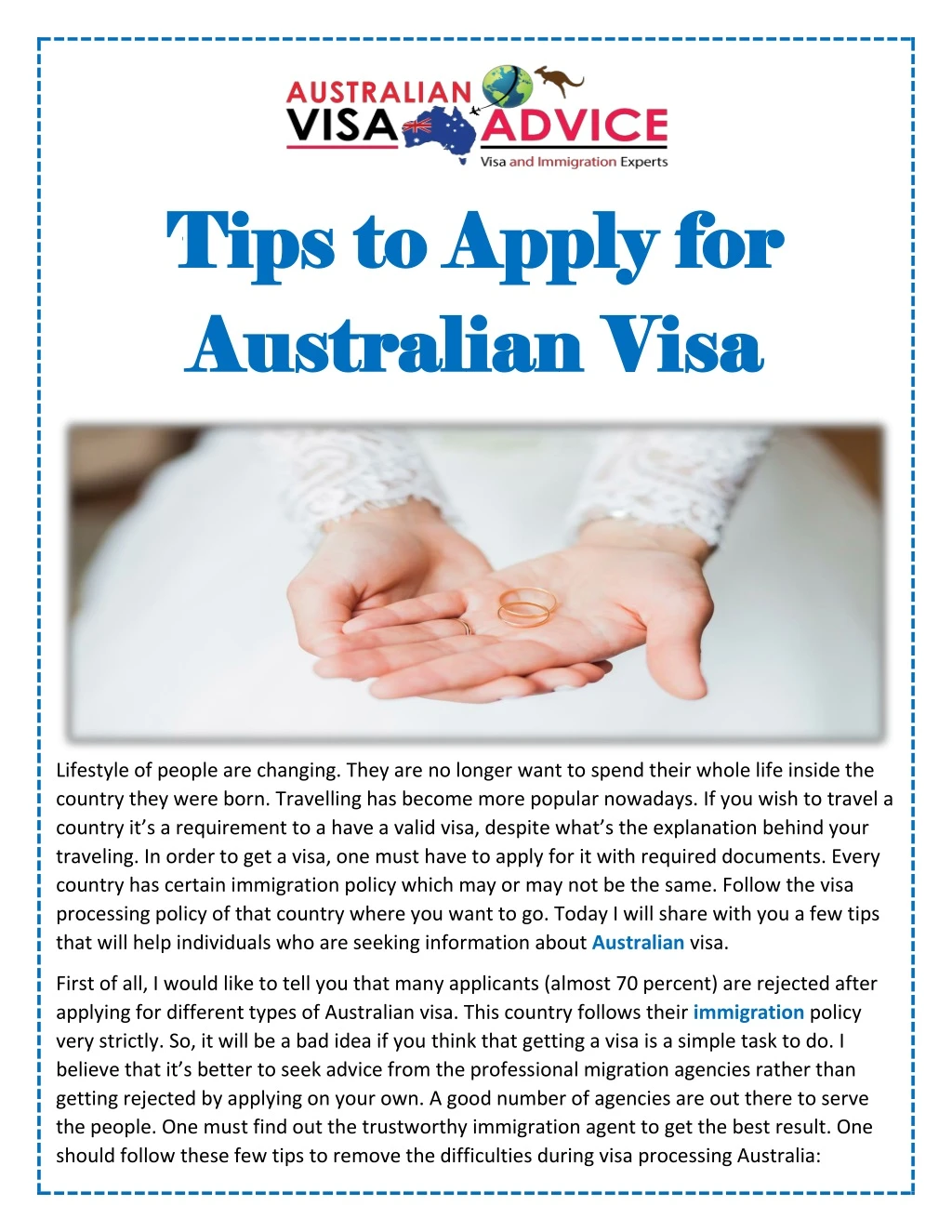 tips to apply for tips to apply for australian