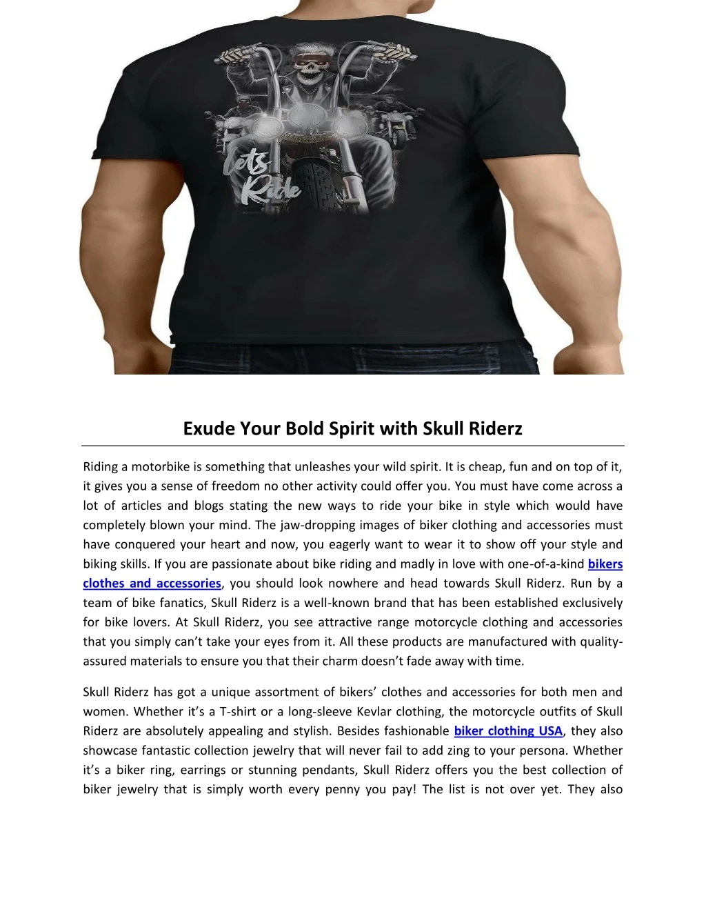 exude your bold spirit with skull riderz