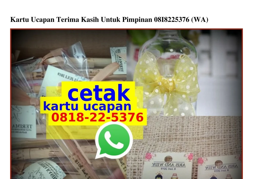 kartu ucapan terima kasih untuk pimpinan