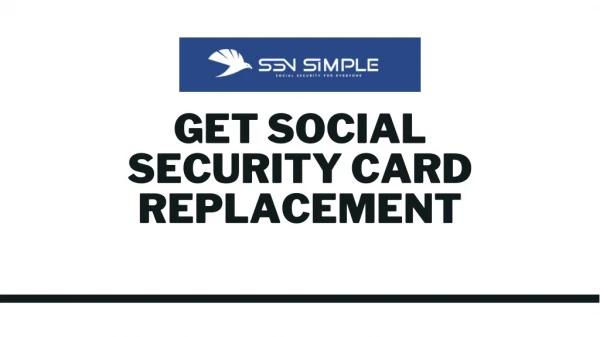 Get Social Security Card Replacement - SSN SIMPLE