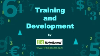 Training and Development - slide 1