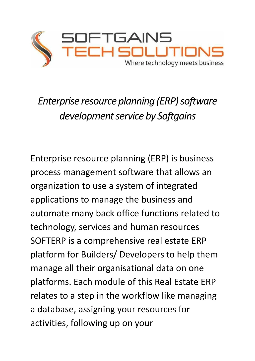 enterprise resource planning erp software