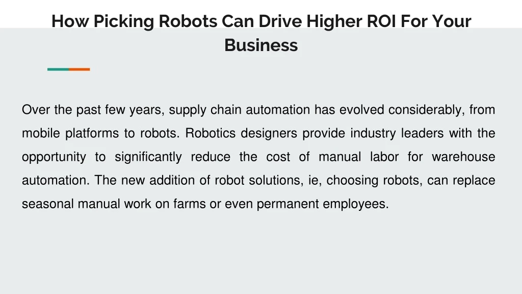 how picking robots can drive higher roi for your business