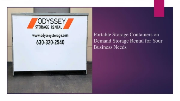 Portable Storage Containers on Demand Storage Rental for Your Business Needs
