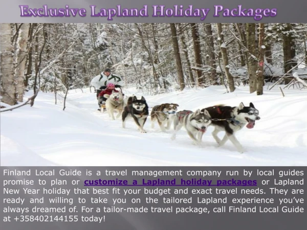 exclusive lapland holiday packages