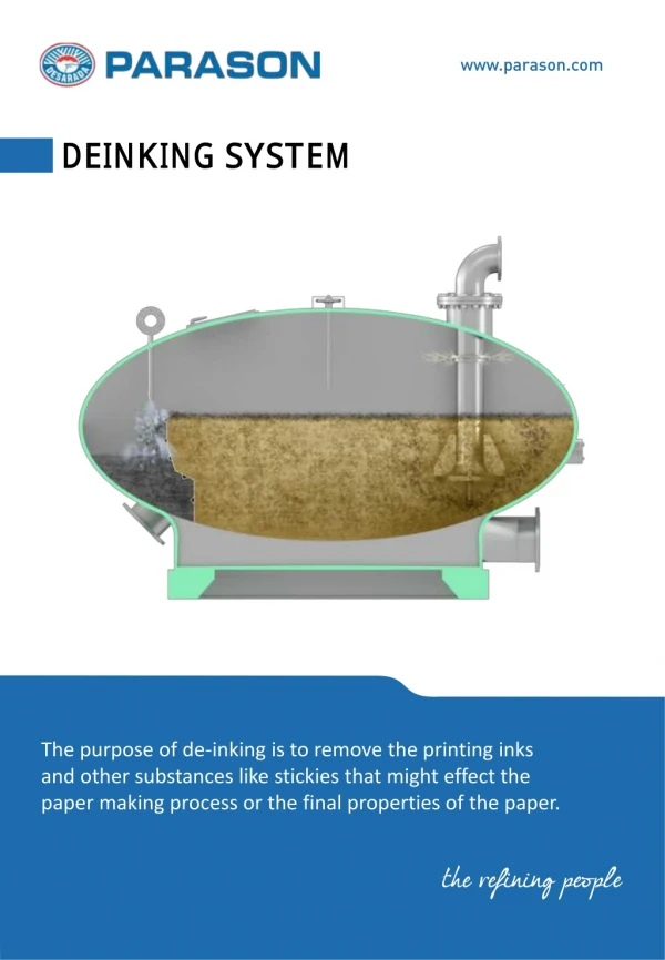 Deinking System Pulp Paper Machine
