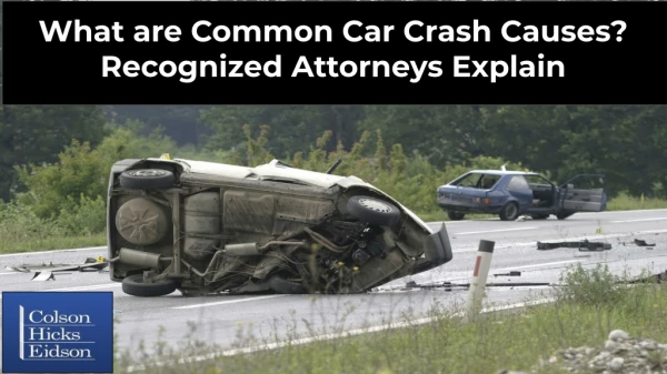 what are common car crash causes recognized