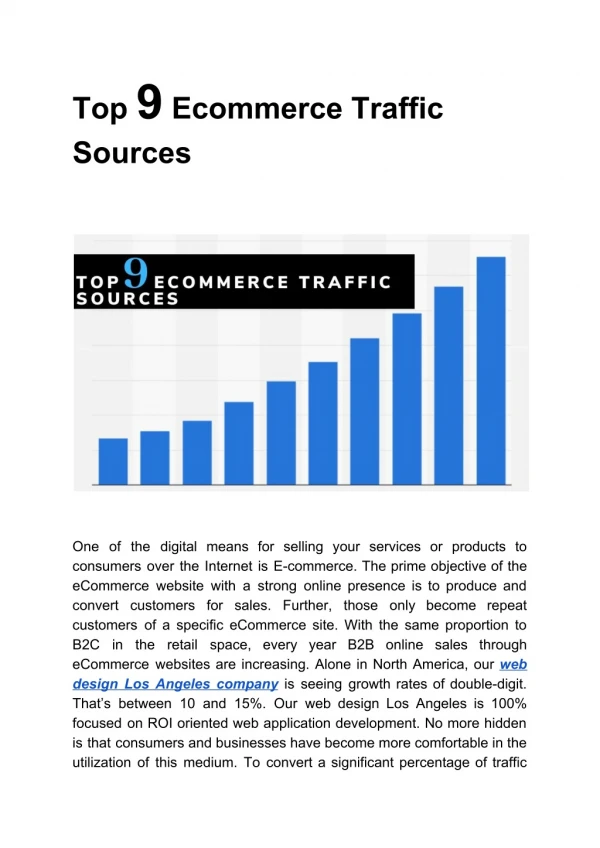 top 9 ecommerce traffic sources