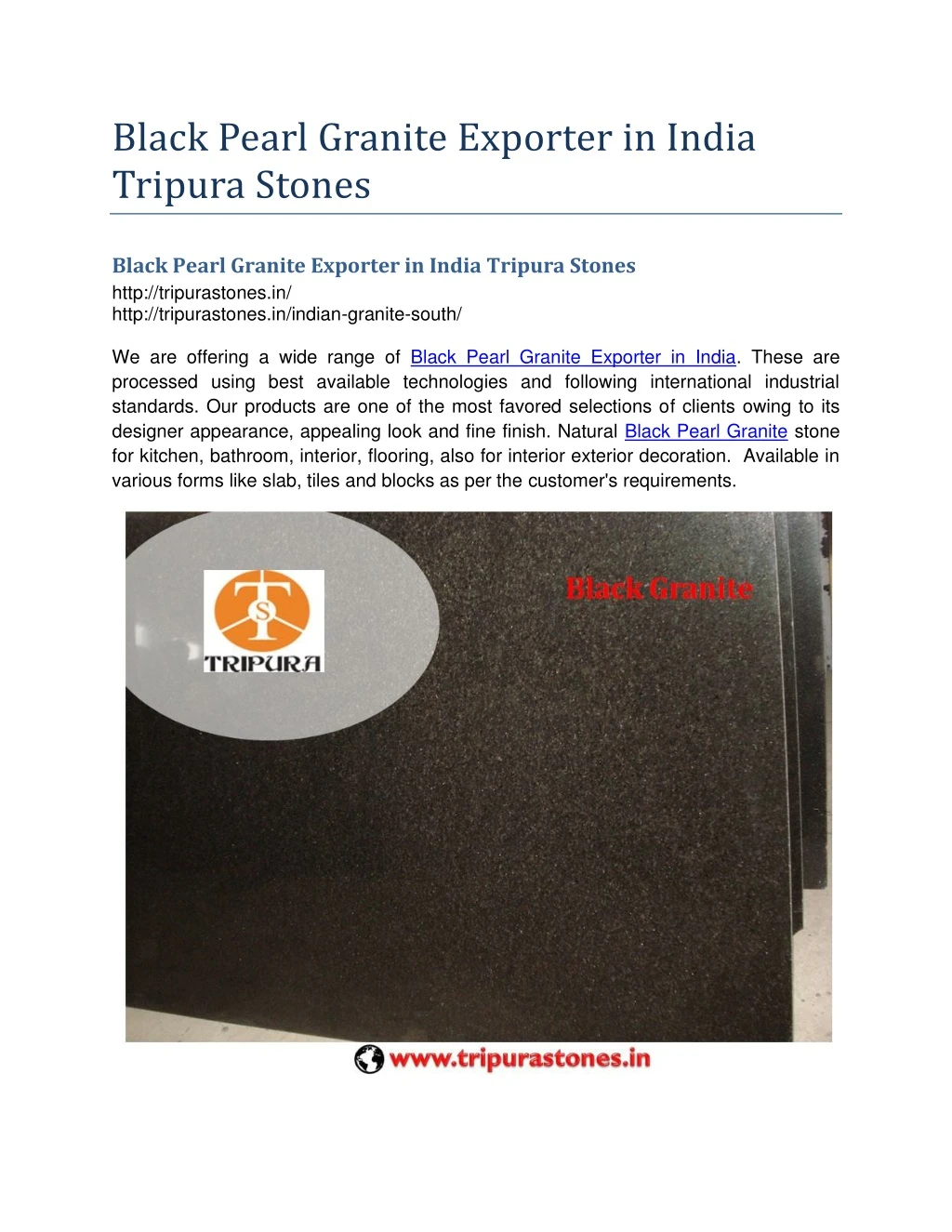 black pearl granite exporter in india tripura