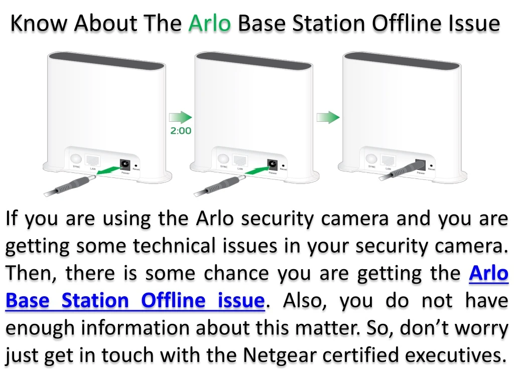 know about the arlo base station offline issue