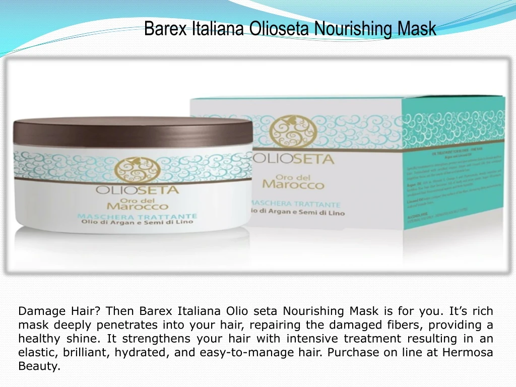 barex italiana olioseta nourishing mask