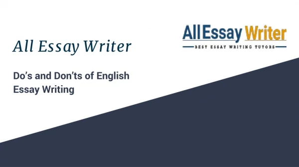 English essay writing service
