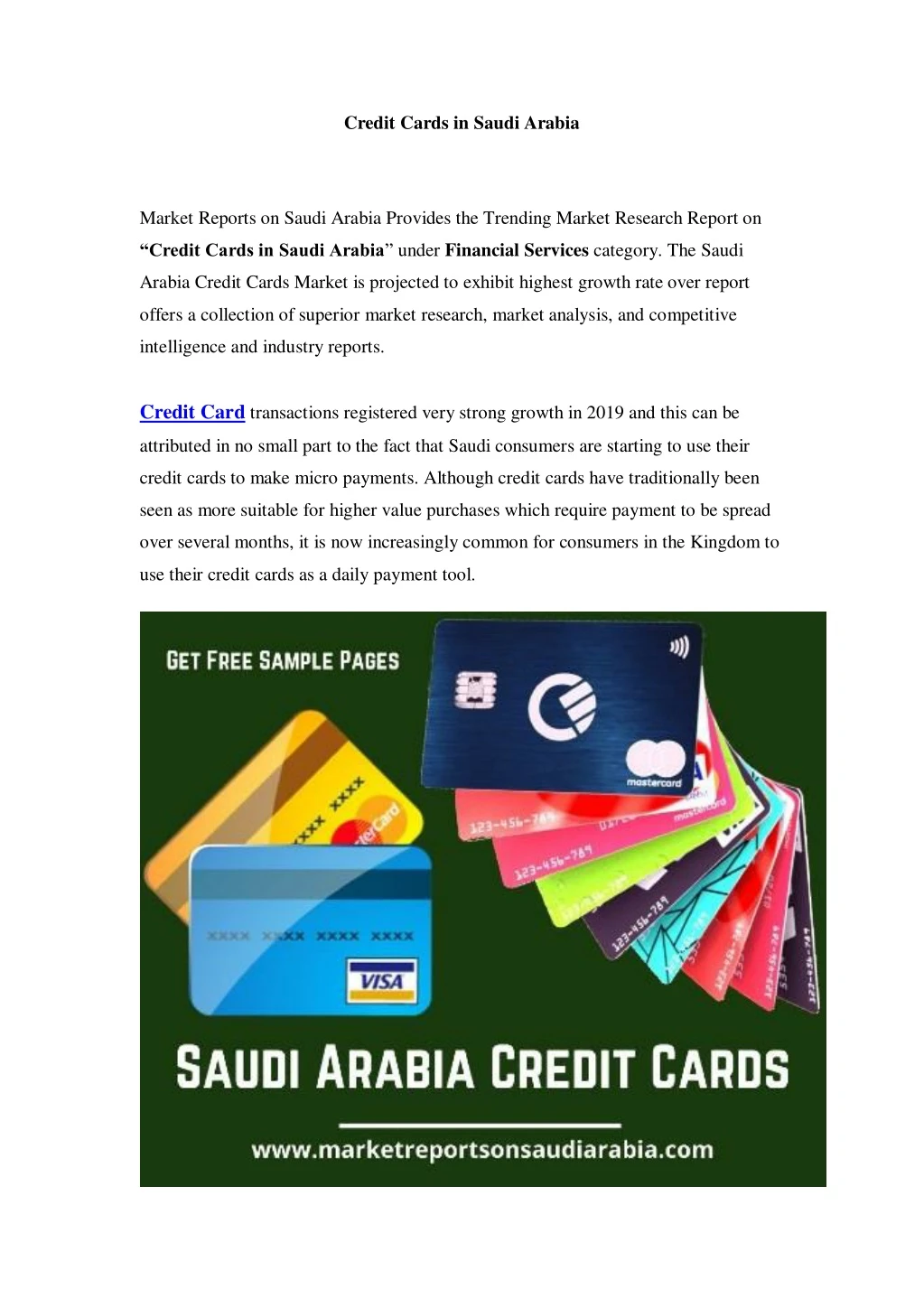 credit cards in saudi arabia