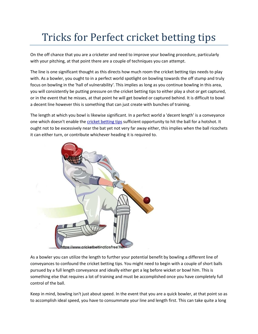 tricks for perfect cricket betting tips