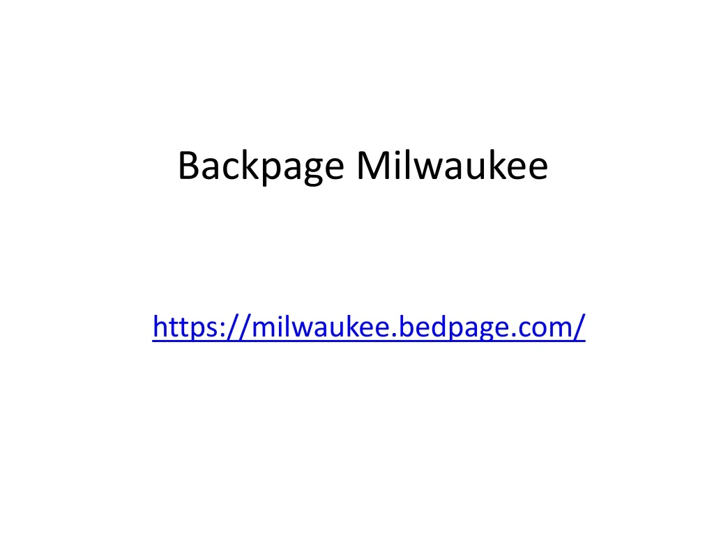 backpage milwaukee