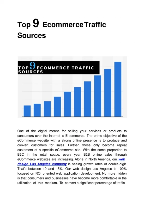 top 9 ecommerce traffic sources