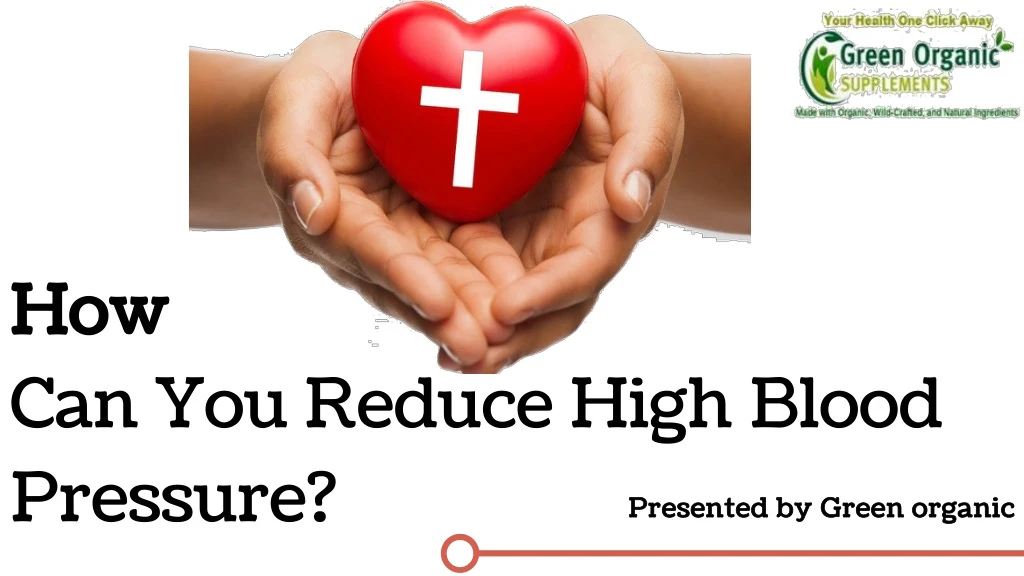 how can you reduce high blood pressure