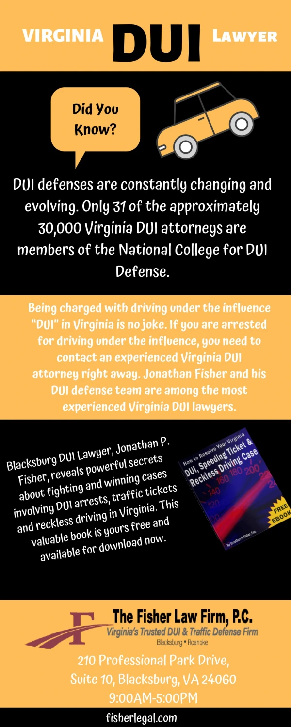 Virginia DUI Lawyer - The Fisher Law Firm, P.C.