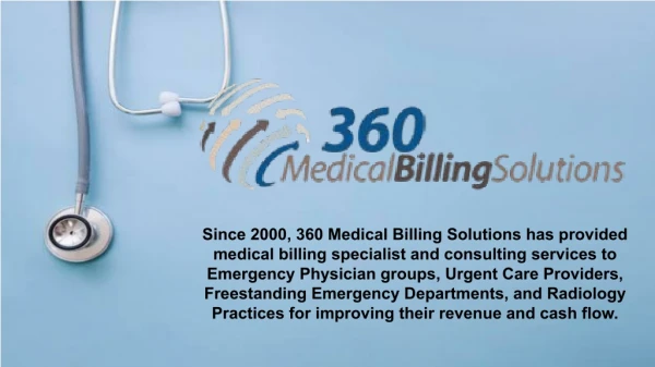 California Emergency Physicians Billing Services - 360 Medical Billing Solutions