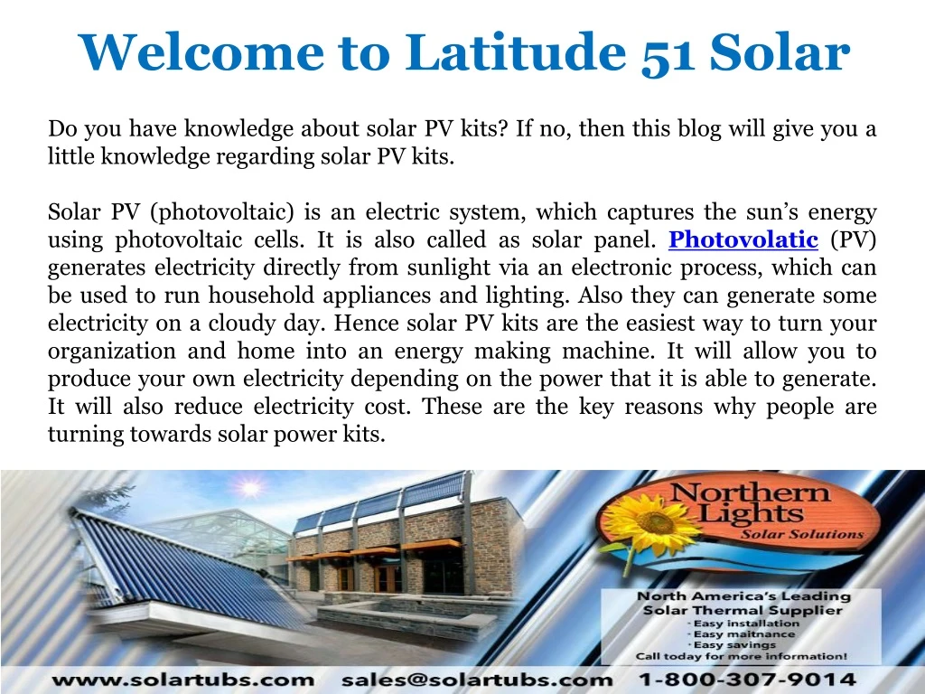 welcome to latitude 51 solar