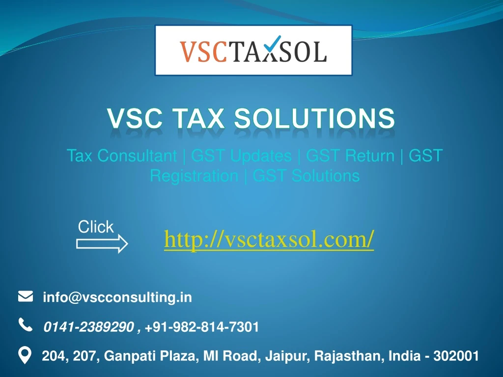 tax consultant gst updates gst return