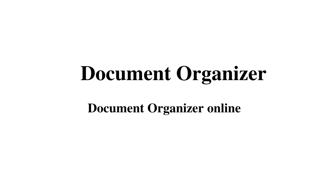 document organizer