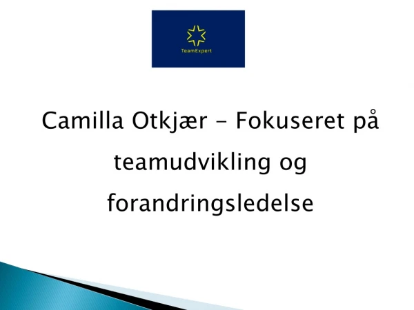 Camilla Otkjær - Fokuseret på teamudvikling og forandringsledelse