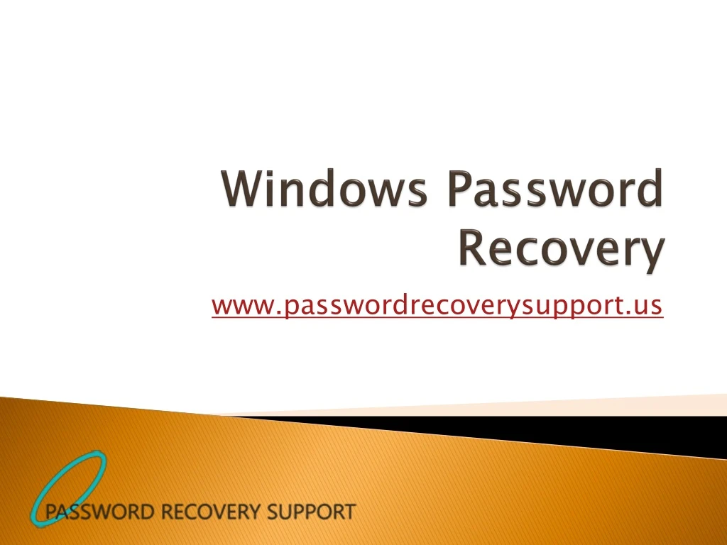 windows password recovery