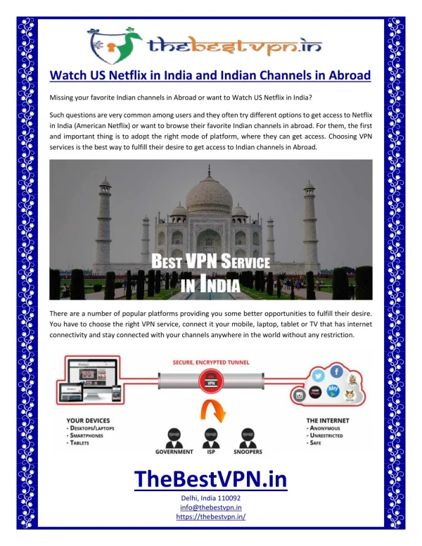 Watch US Netflix in India and Indian Channels in Abroad