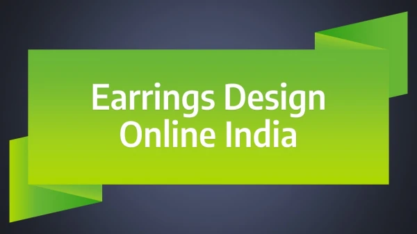 Earrings Design Online India