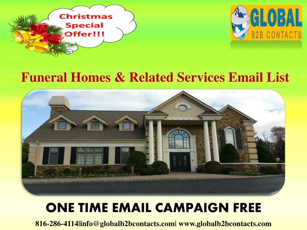 funeral homes related services email list