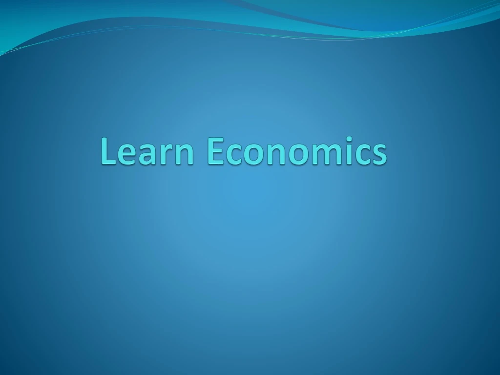 learn economics