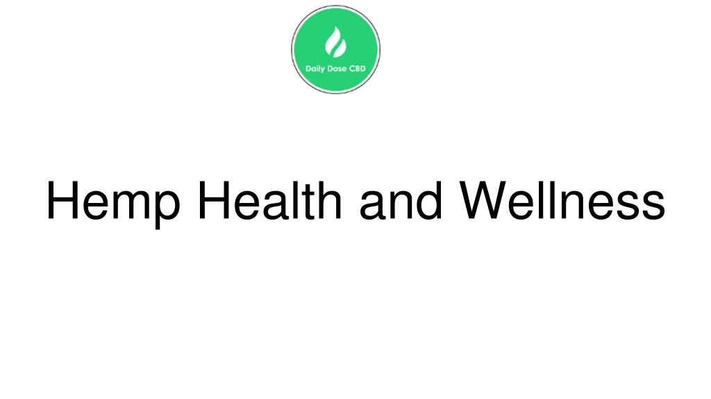 hemp health and wellness