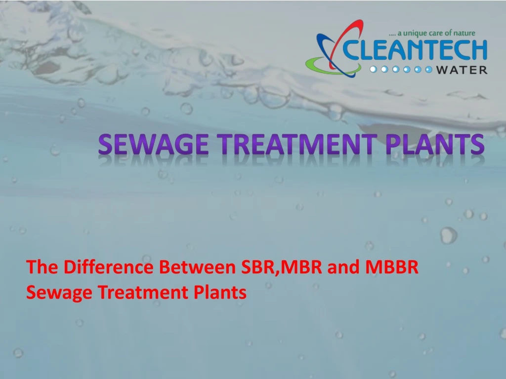 sewage treatment plants