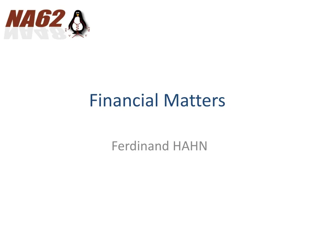financial matters