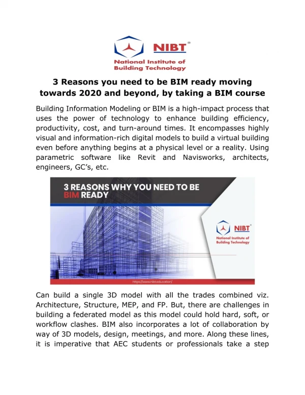 3 reasons you need to be bim ready moving towards