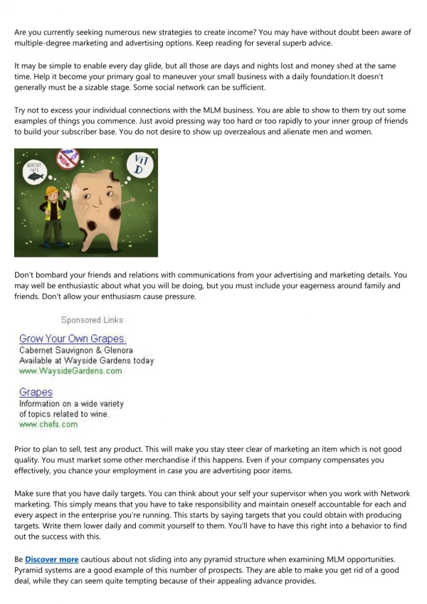 are you currently seeking numerous new strategies