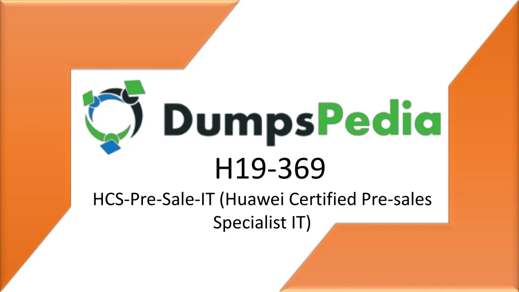 h19 369 hcs pre sale it huawei certified