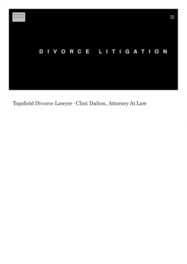 divorce lawyer in topsfield