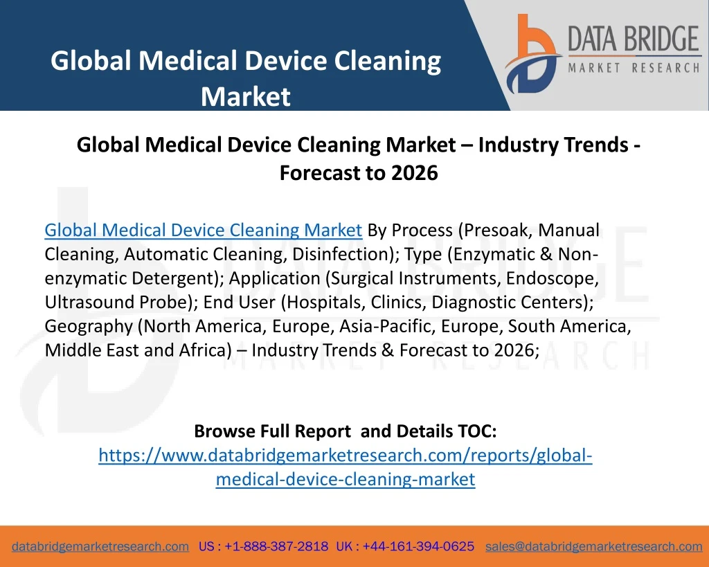 global medical device cleaning market