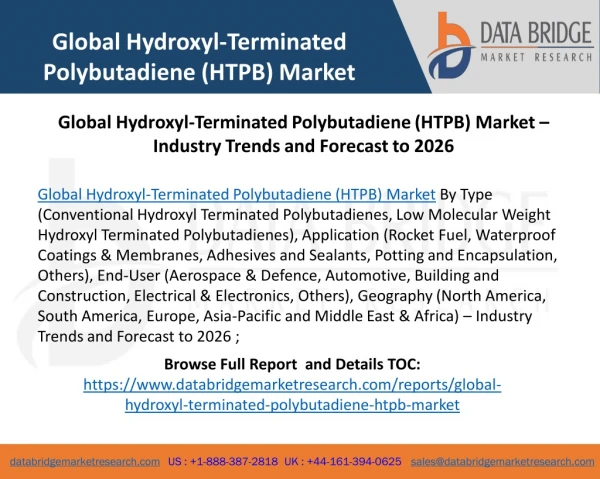 global hydroxyl terminated polybutadiene htpb